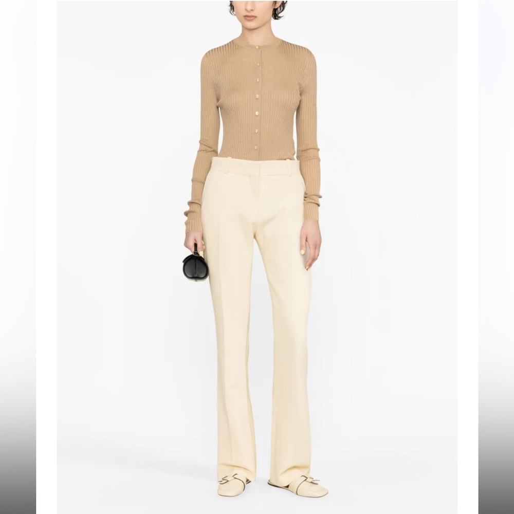 NWOT FRAME Le Mini Boot flared trousers butter color size 8
